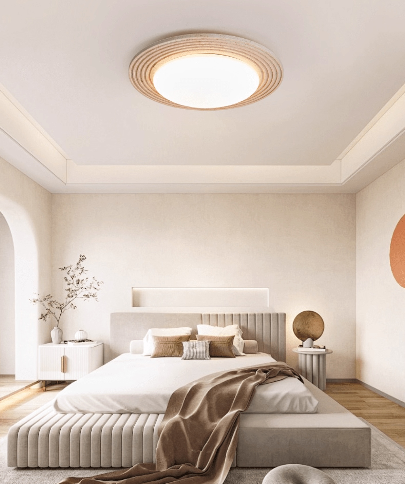 Orinir Minimalist Travertine Ceiling Light