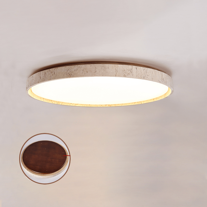 Kathy Travertine Round Ceiling Light