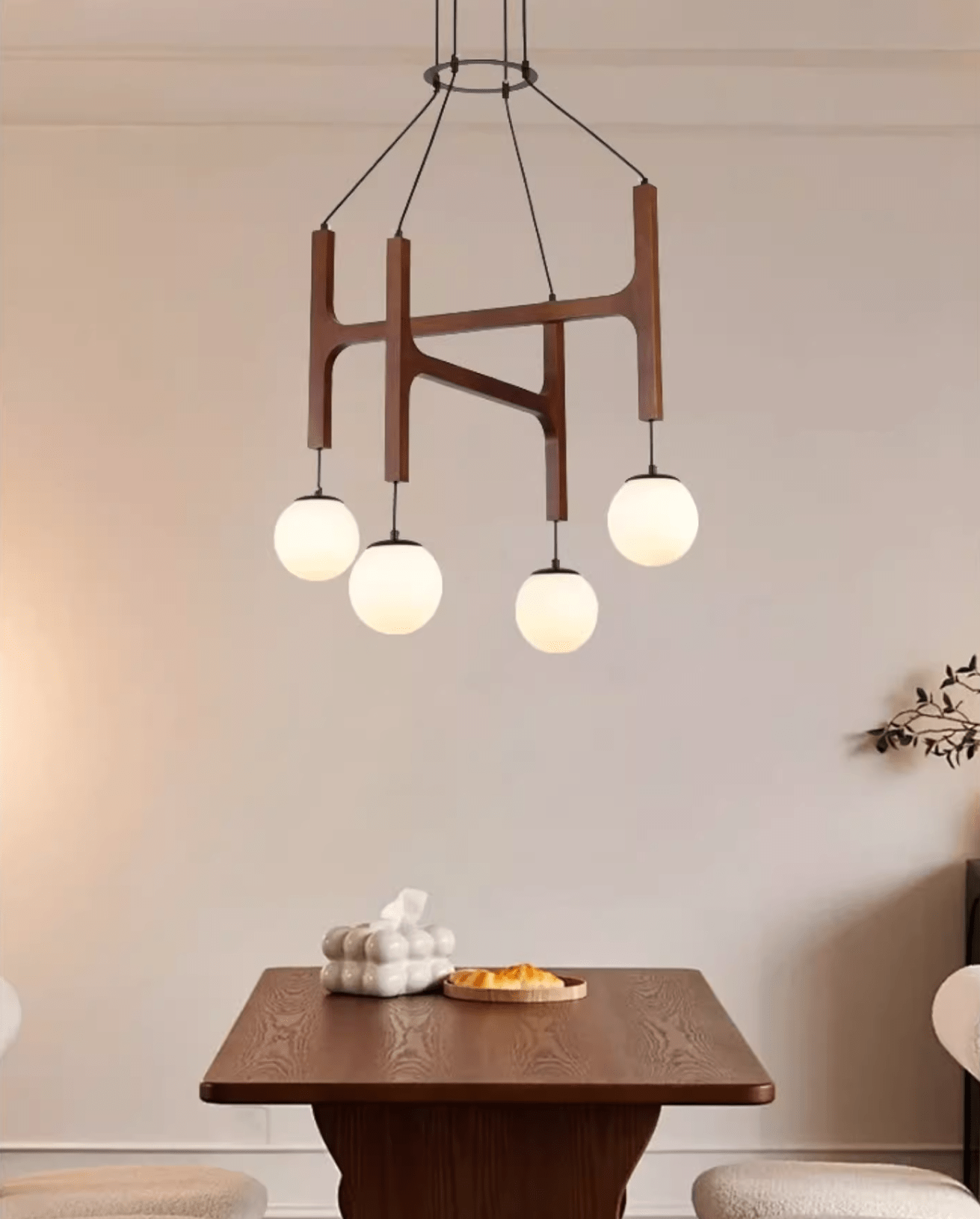 Xylocube Geometric Wood Globe Pendant Light - Letslighting
