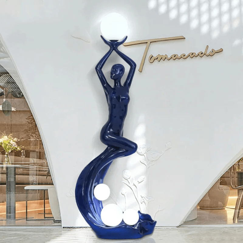 Mermaid Artistic Fiberglass Reinforced Plastic Floor Lamp