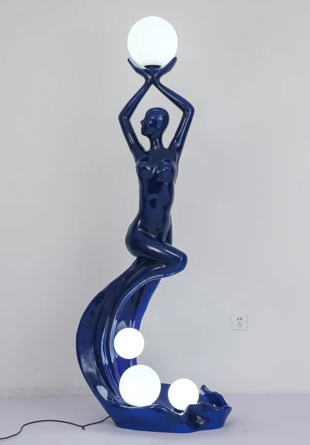 Mermaid Artistic Fiberglass Reinforced Plastic Floor Lamp