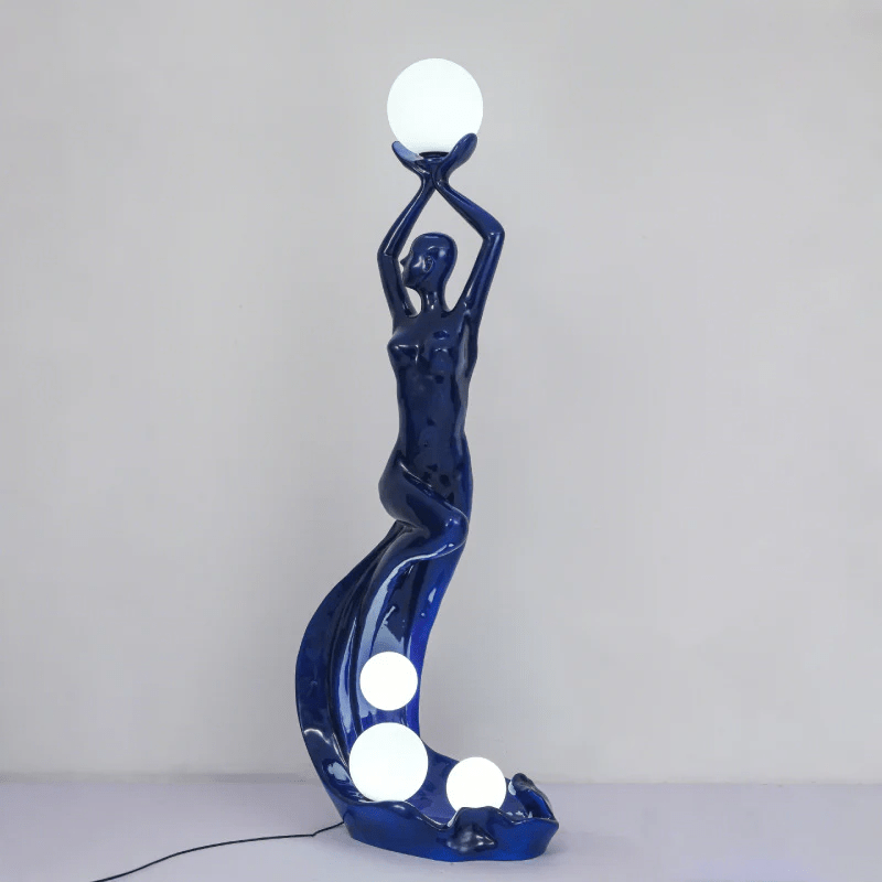 Mermaid Artistic Fiberglass Reinforced Plastic Floor Lamp