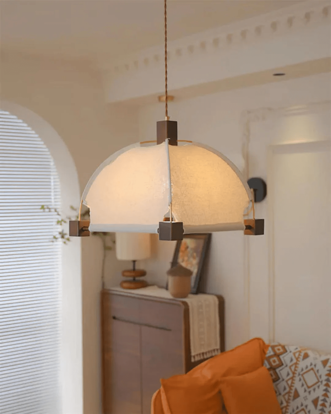 Phoebe Vintage Wood Pendant Lamp - Letslighting