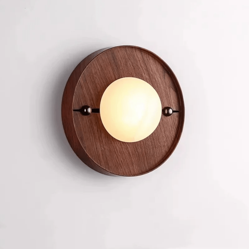 Orlin Alabaster Wood Wall Sconce