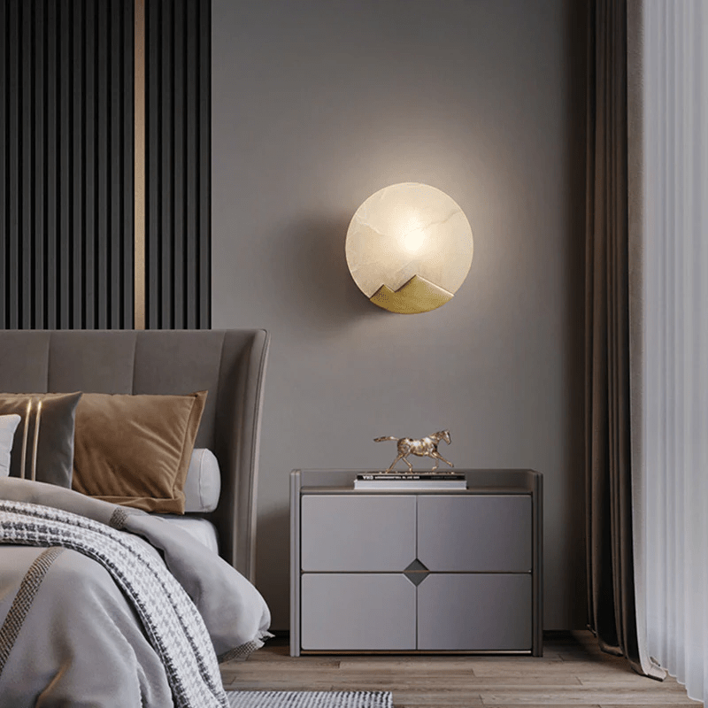 Nova Mountain Shaped Alabaster Wall Light