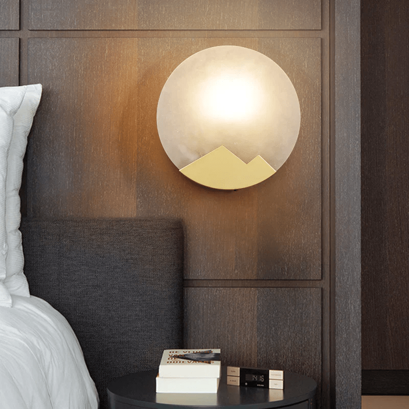 Nova Mountain Shaped Alabaster Wall Light
