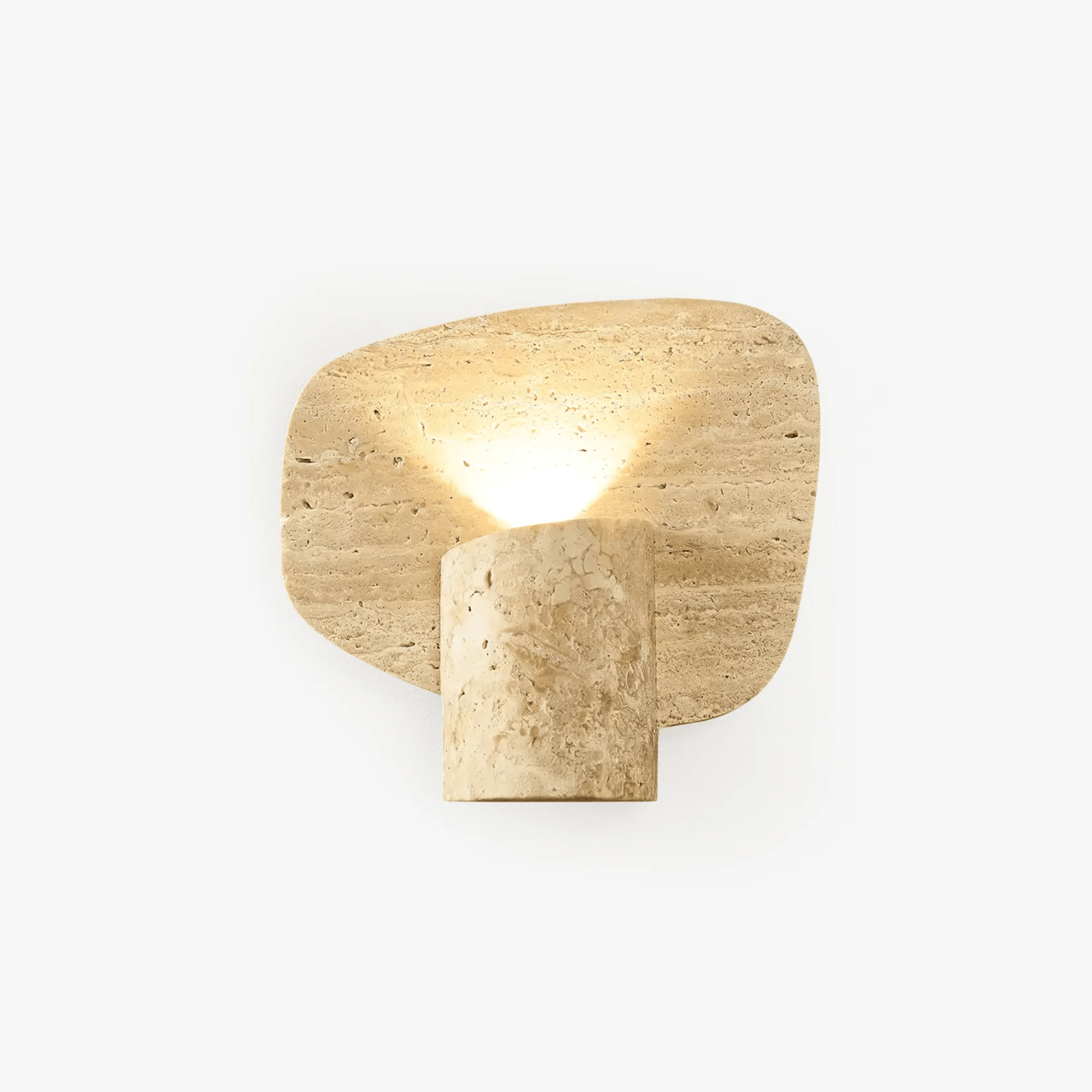 Organic Travertine Cylinder Wall Light - Letslighting