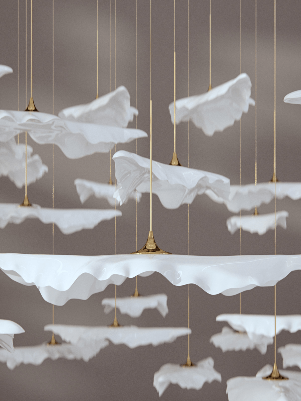 Leaf Twisted Sculptural Customize Chandelier - Letslighting