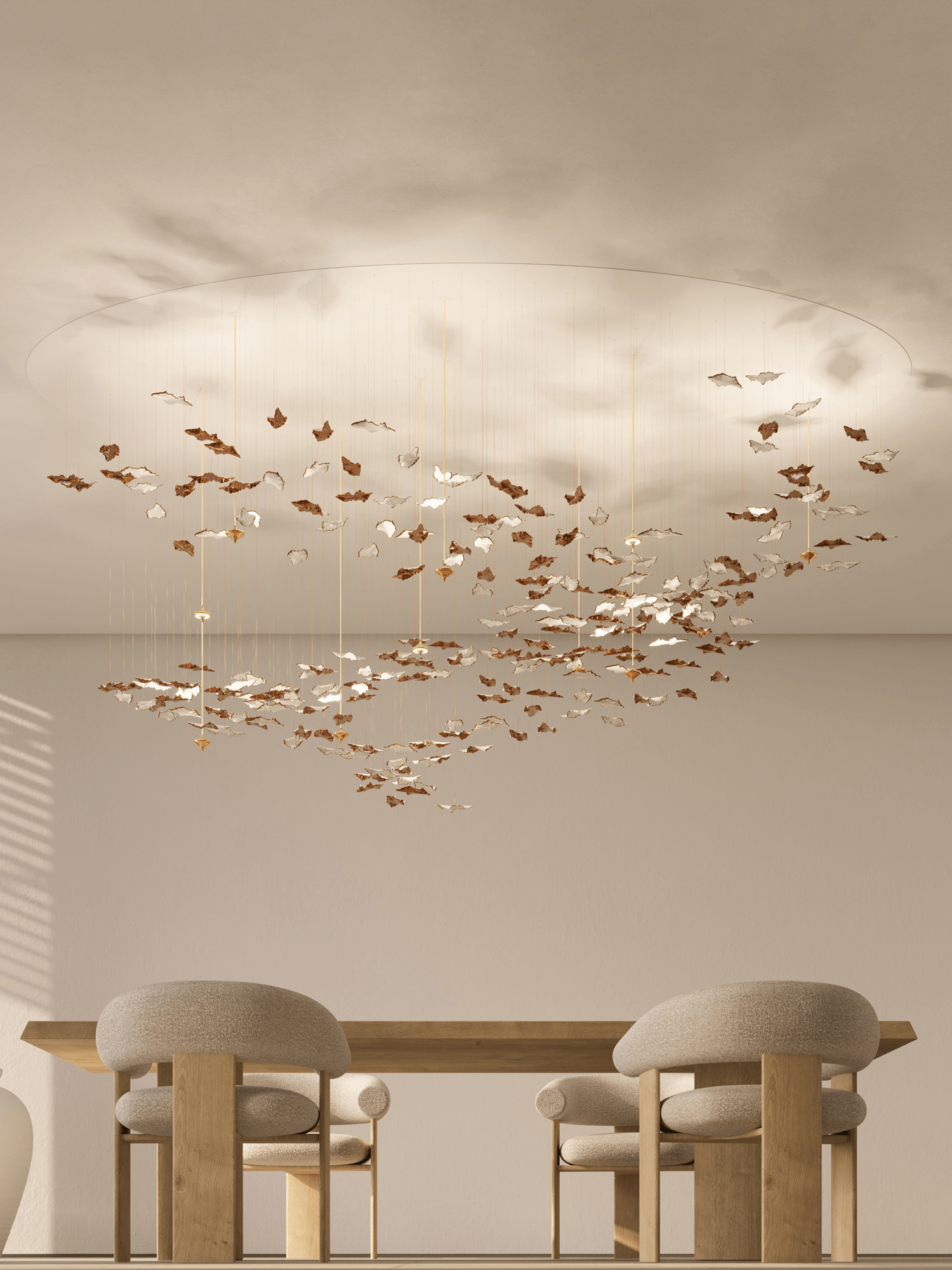 Leaf Twisted Sculptural Customize Chandelier - Letslighting