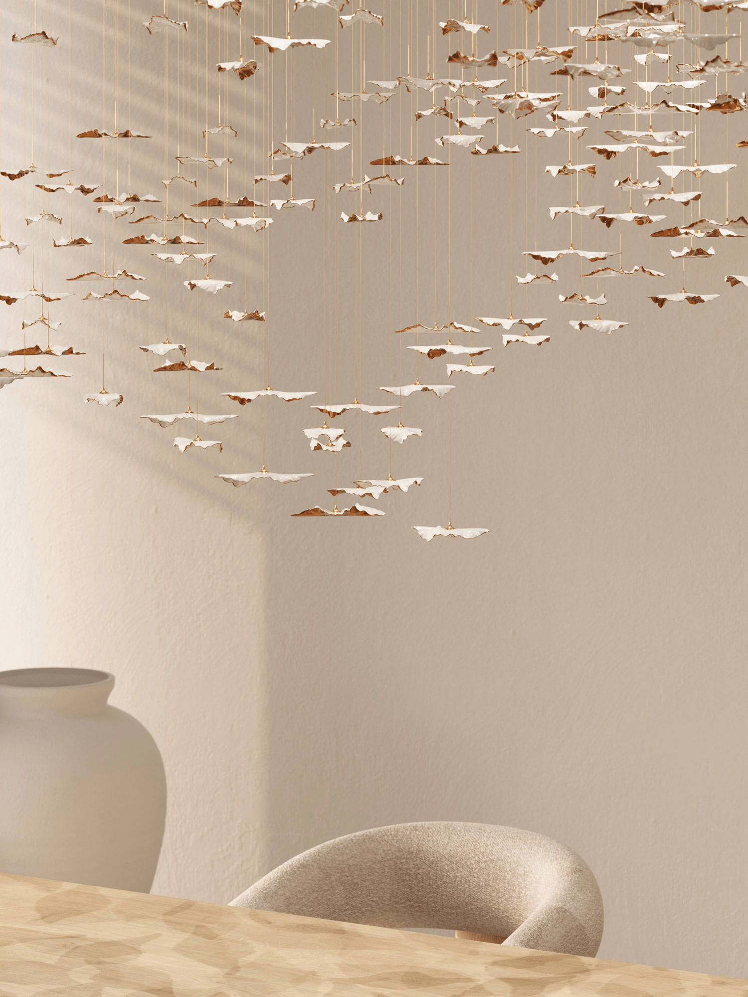 Leaf Twisted Sculptural Customize Chandelier - Letslighting