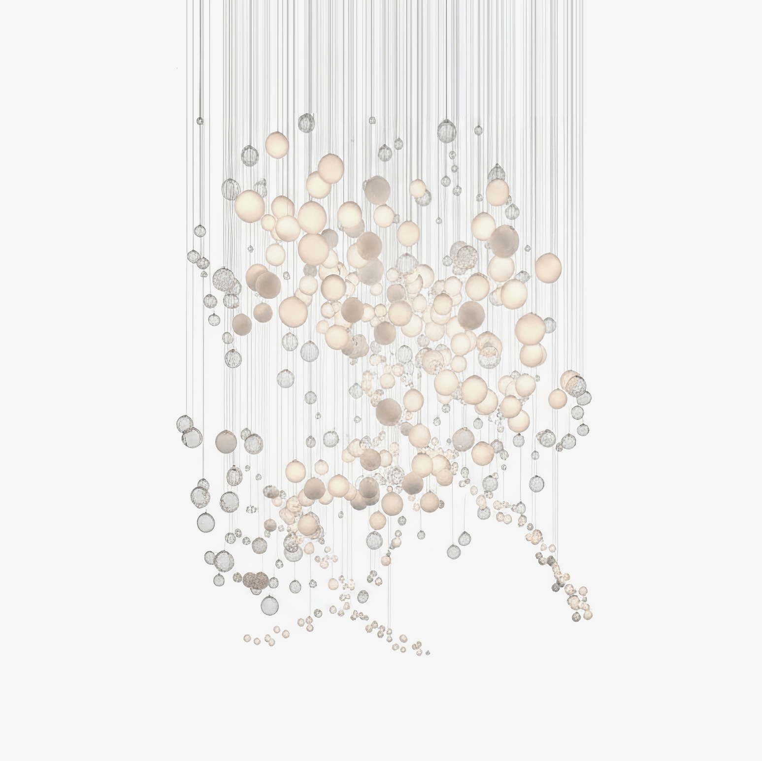 Breath of Light Customize Glass Staircase Chandeliers - Letslighting