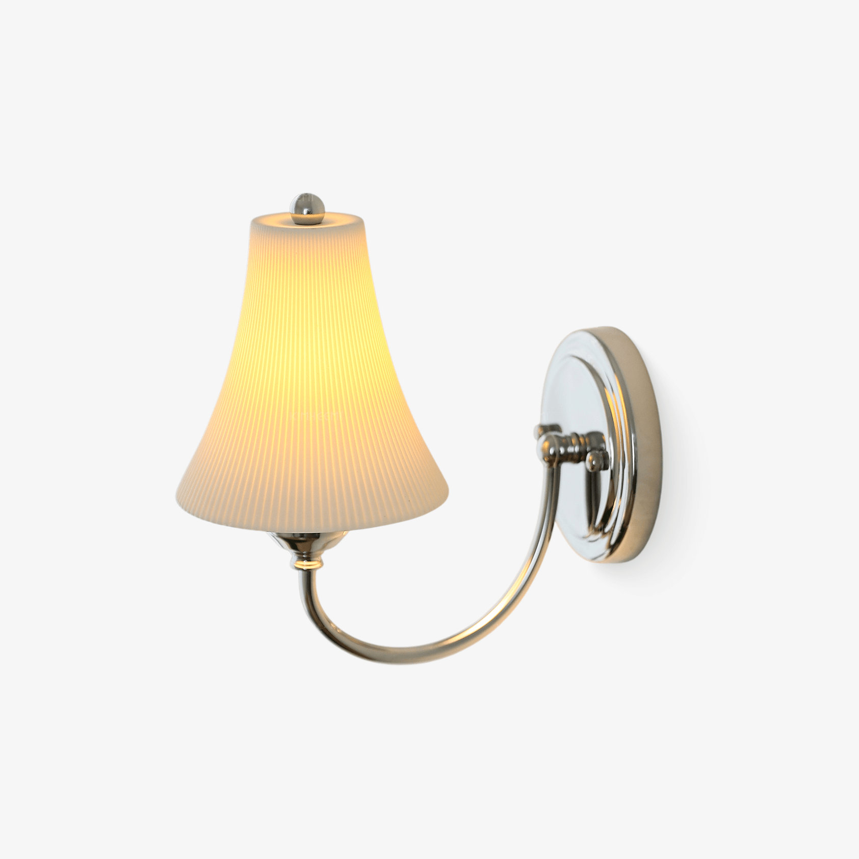 Slim Modern Metal & Ceramics Wall Light