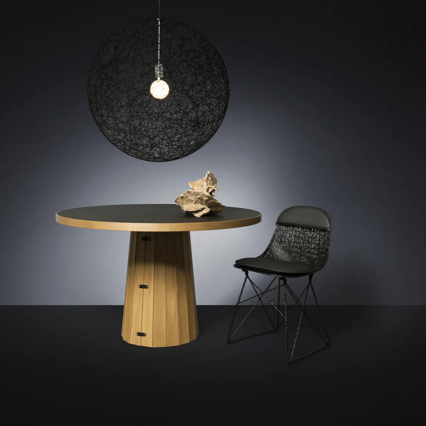 Spherical Modern Metal & Polymers Pendant Light