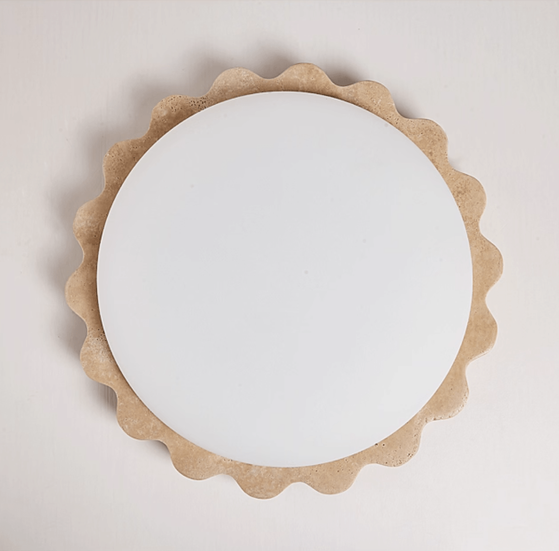 Scallop Modern Travertine Ceiling Light