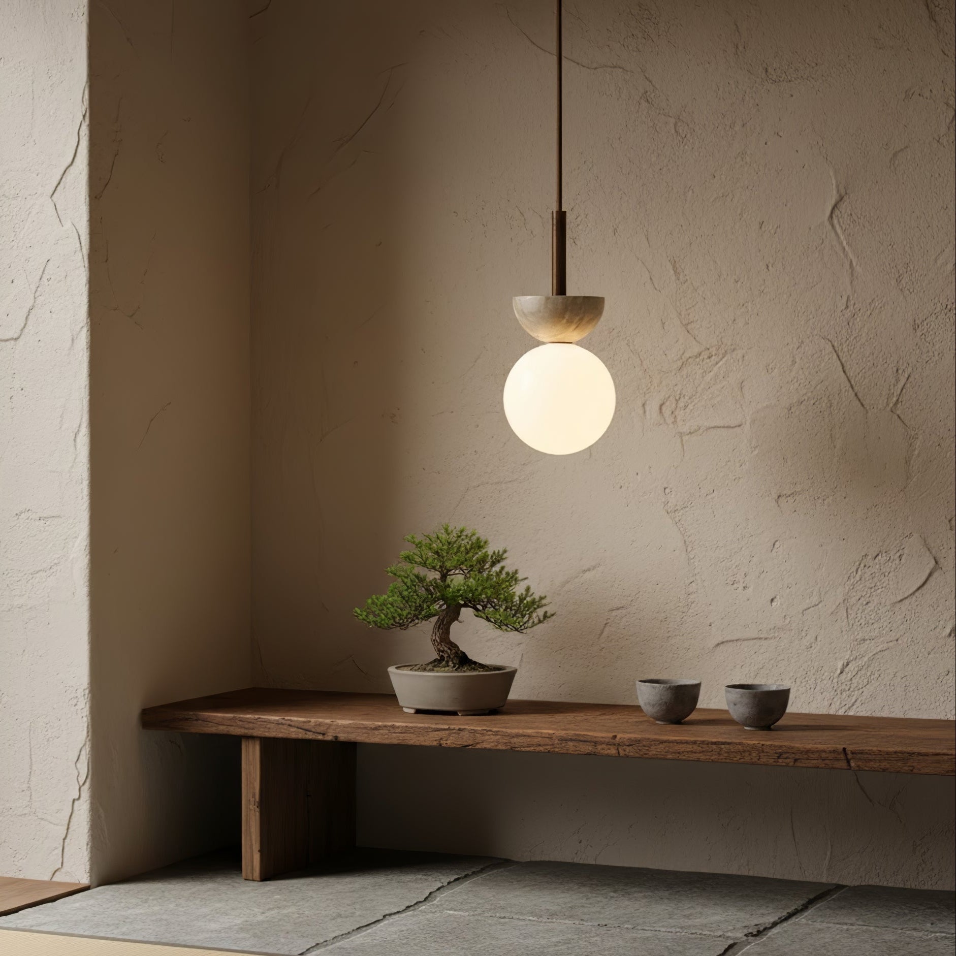 Duo Modern Wood Pendant Light