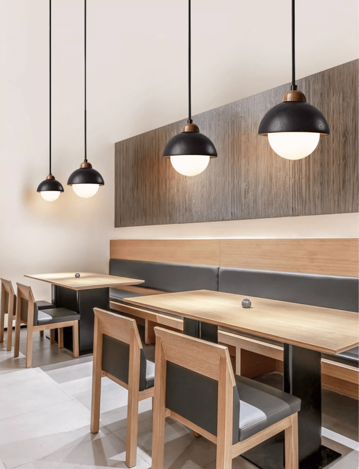 Zenith Modern Travertine & Wood Pendant Light