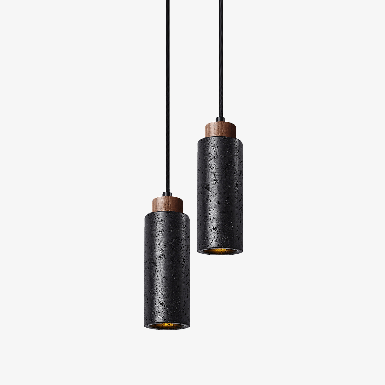 Vulcan Industrial Travertine Pendant Light