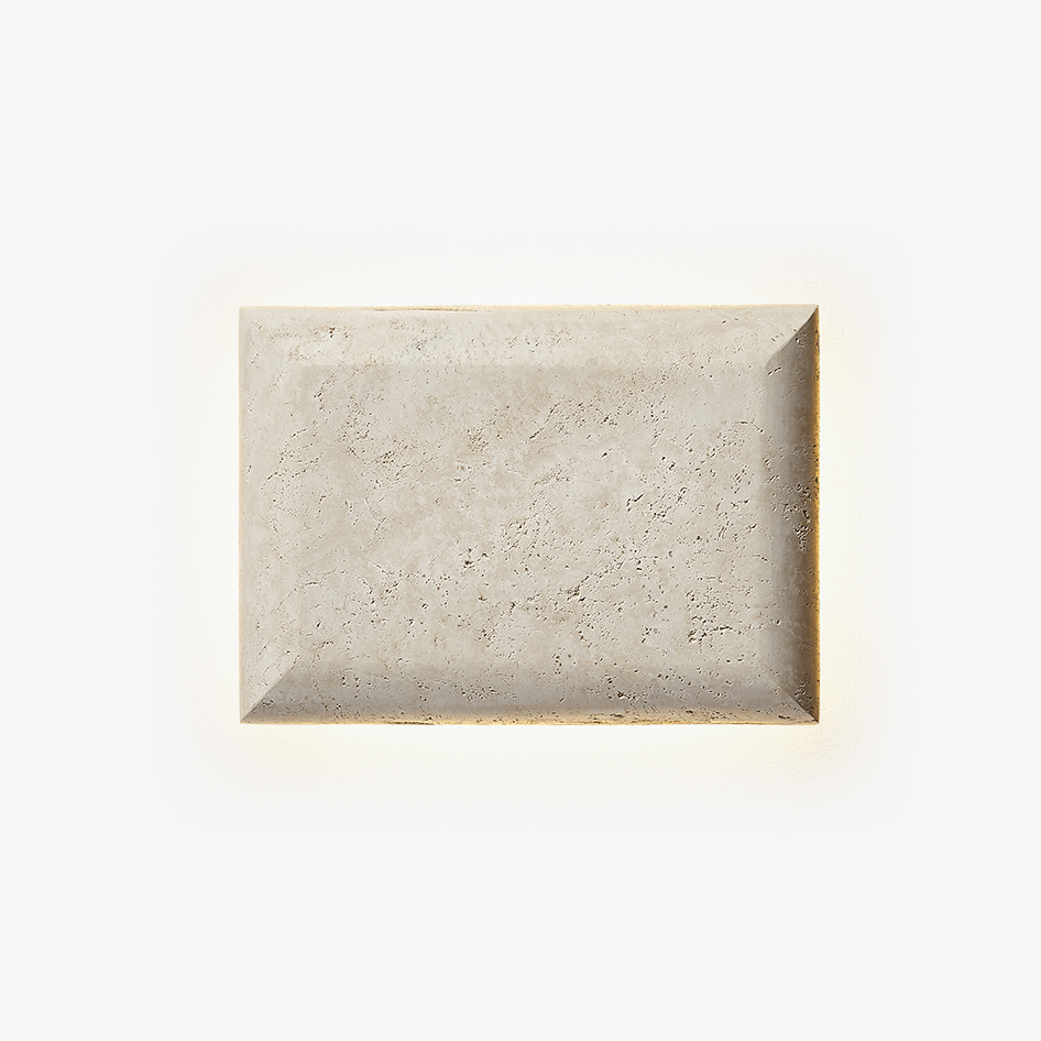 Mesa Modern Travertine & Metal Sconce
