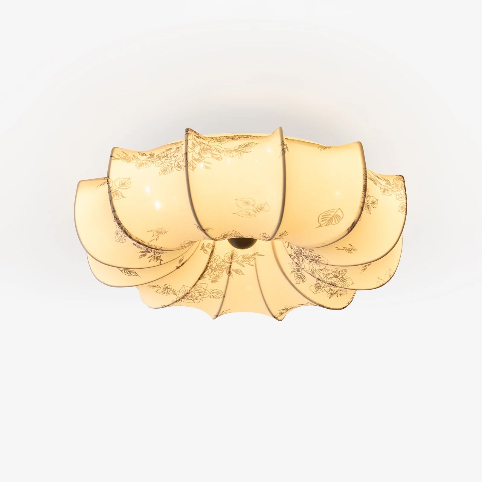 Vivaria Premium Nordic Art Wood Fabric Ceiling Light - Letslighting