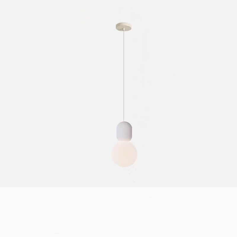 Valentina Modern Minimalist Spherical Glass Metal Pendant Light Multicolor