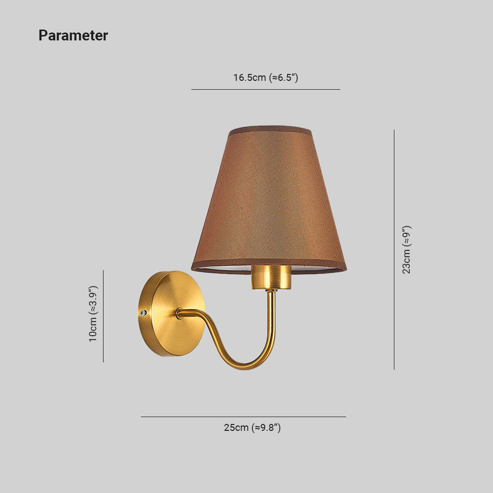Kristy Nordic Fabric Metal Vanity Wall Lamp Flaxen