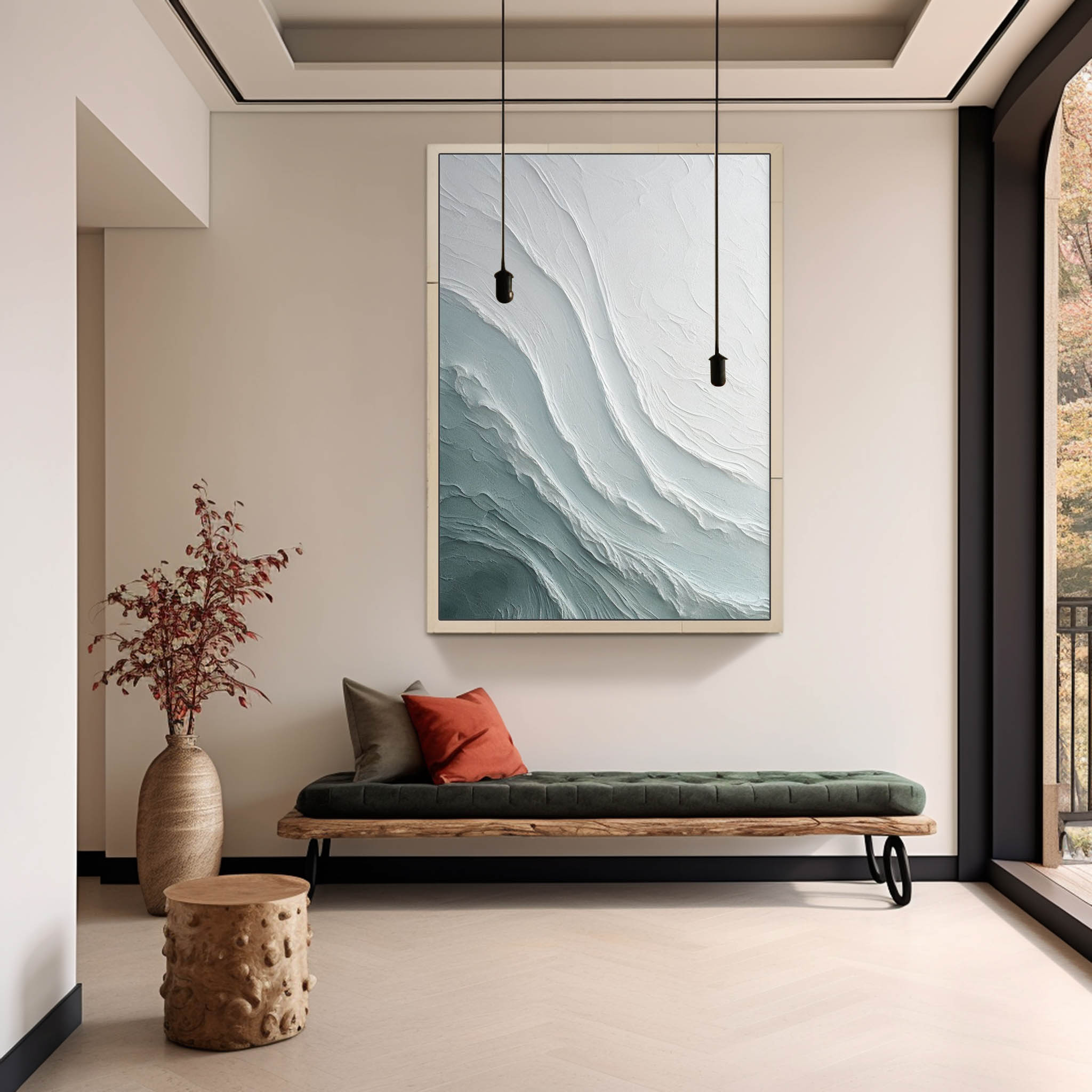 Wavy Plaster Art Texture Painting - Letslighting