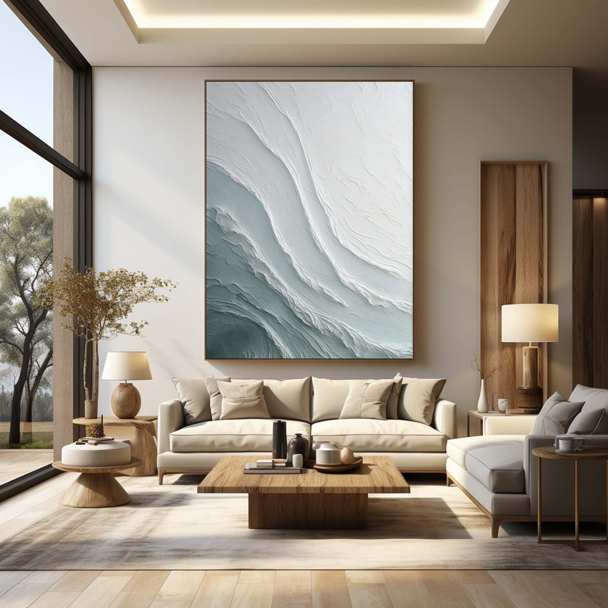 Wavy Plaster Art Texture Painting - Letslighting