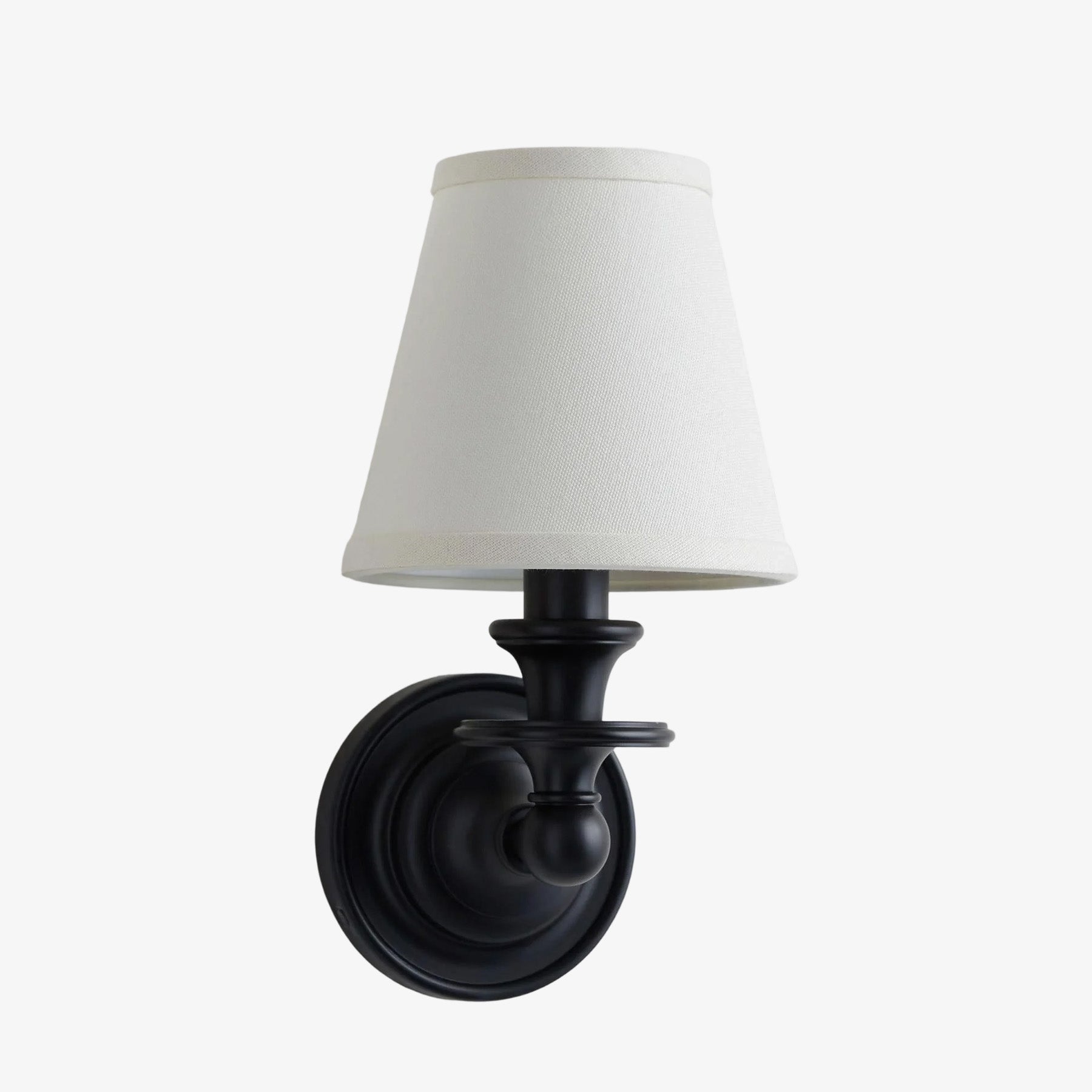 Elite White Fabric Wall Sconce Contemporary Bathrooms