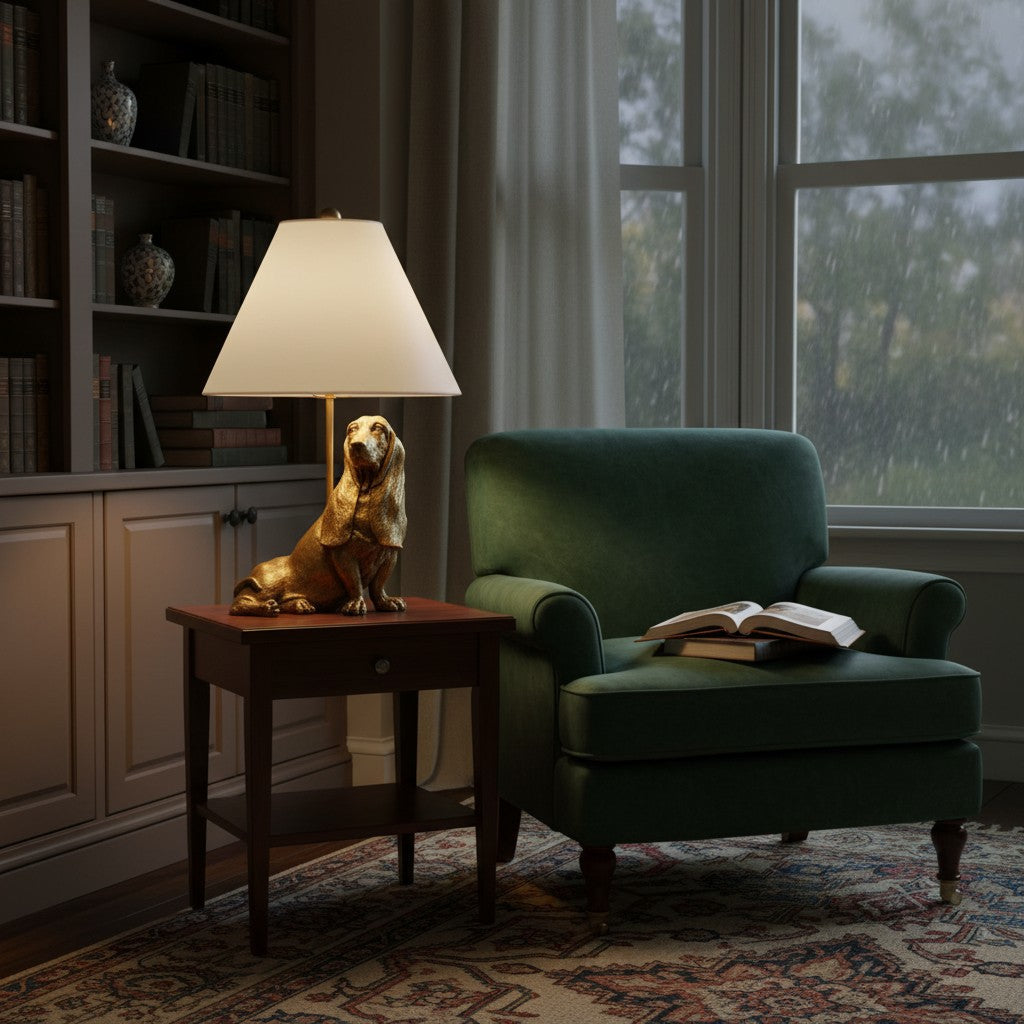 Kin Table Lamp Metal&Fabric Animal