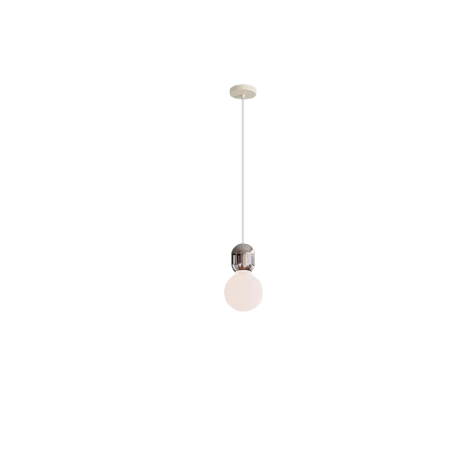 Valentina Modern Minimalist Spherical Glass Metal Pendant Light Multicolor