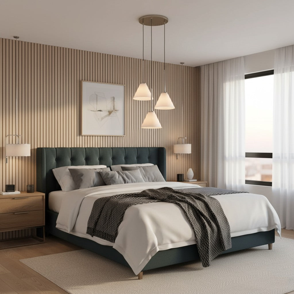 Cone 3-Light Brass Chandelier
