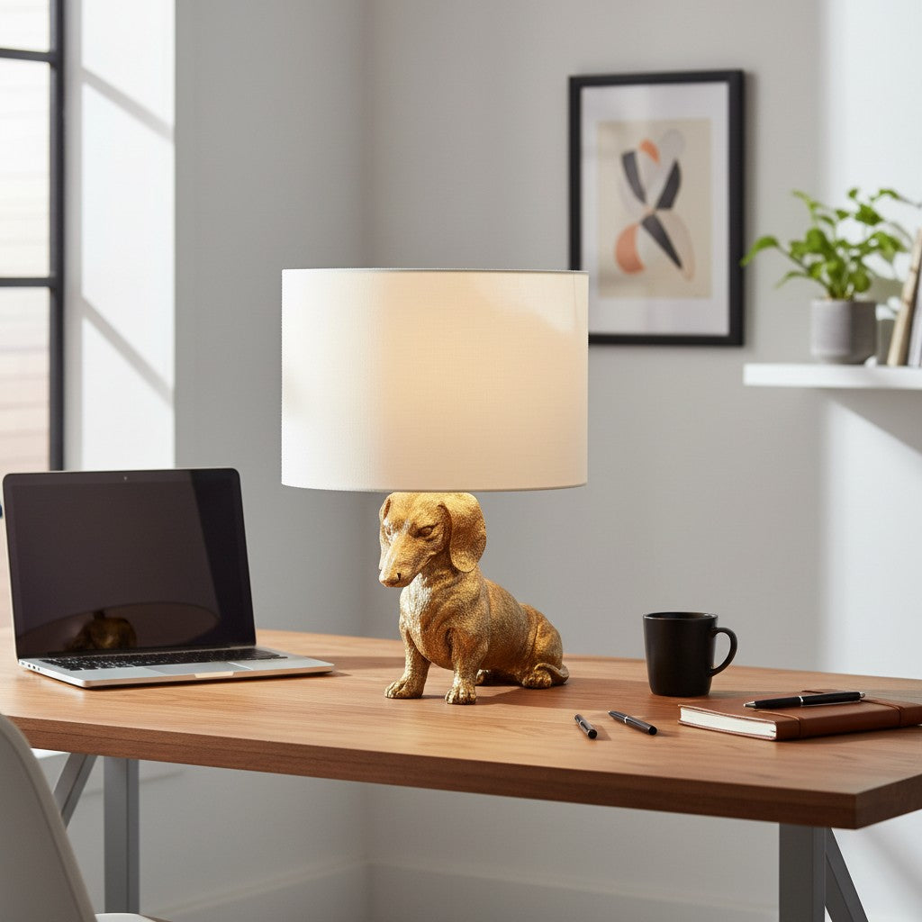 Kin Table Lamp Metal&Fabric Animal