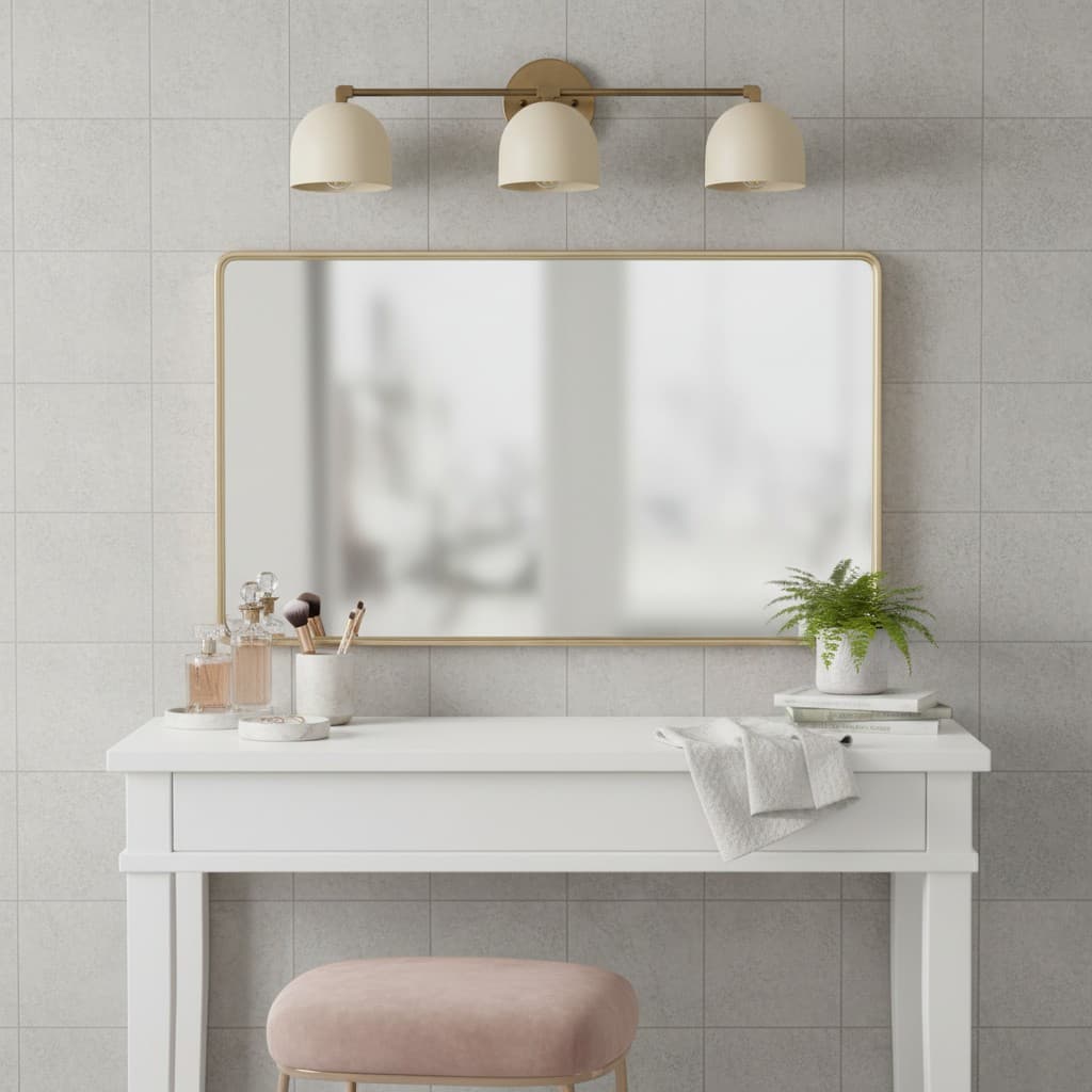 Chroma Dome Brass Wall Sconce Modern Bathroom