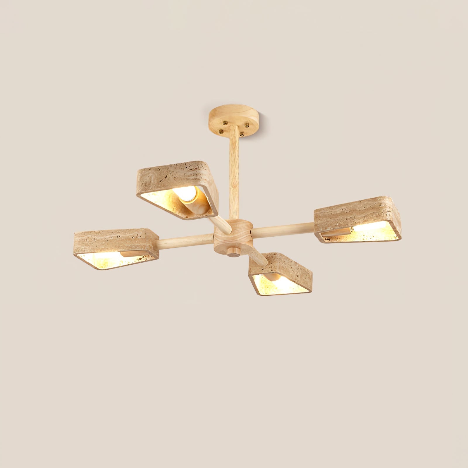 Hedra Travertone Geometric Chandelier