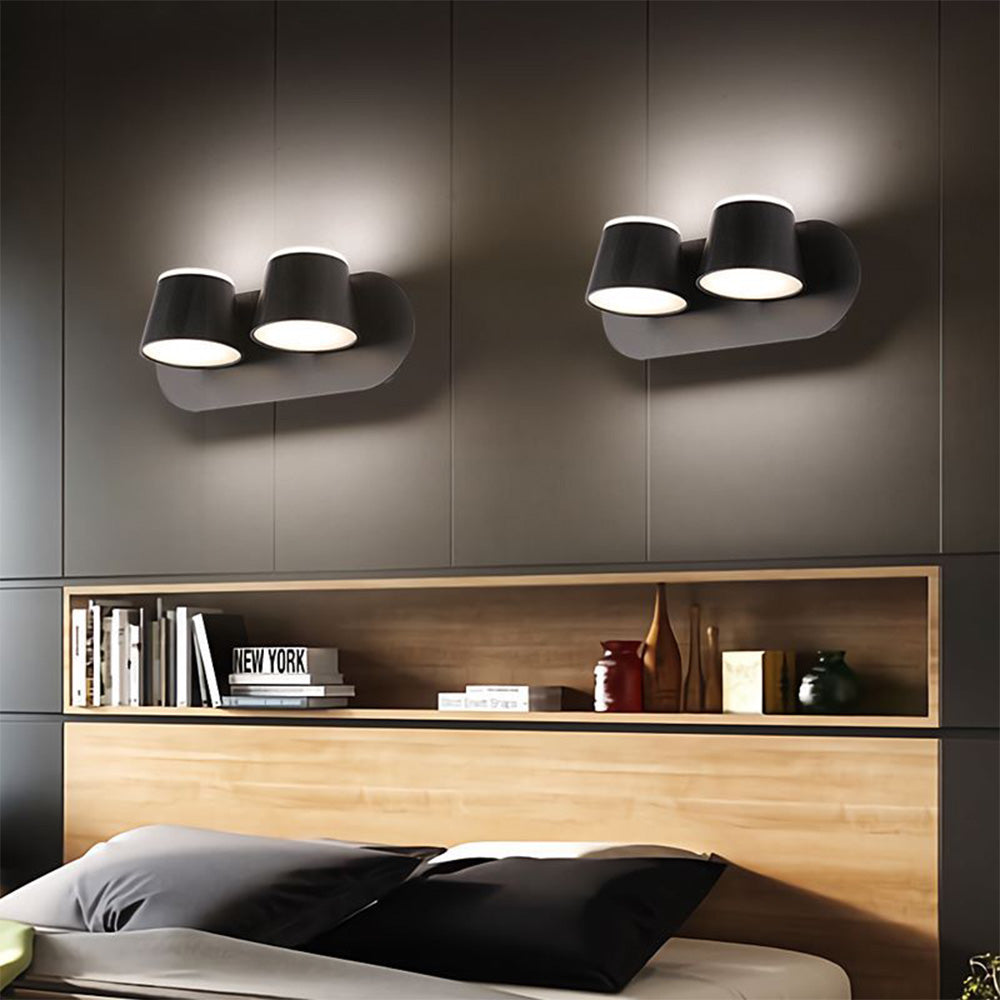 Arisha Modern Cylindrical Metal Mirror Front Wall Lamp