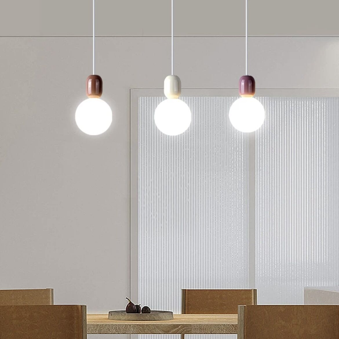 Valentina Modern Minimalist Spherical Glass Metal Pendant Light Multicolor