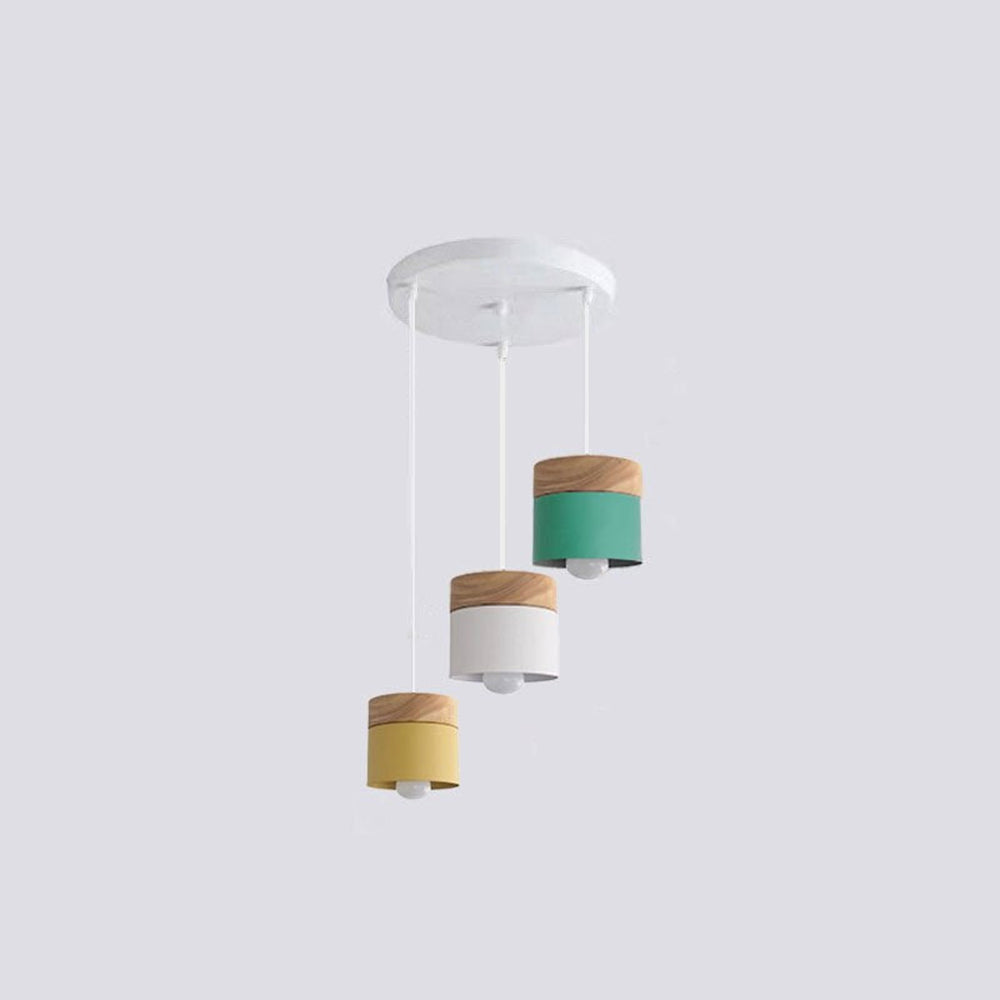 Valentina Modern Can Shape /Wood Pendant Light - Letslighting