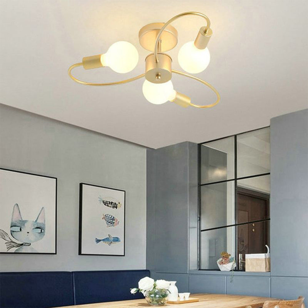Valentina Modern Metal Flush Mount Ceiling Light