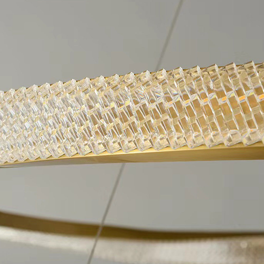 Kristy Pendant Light, Aluminium & Arcylic, 1/2 Rings, 2 Color - Letslighting