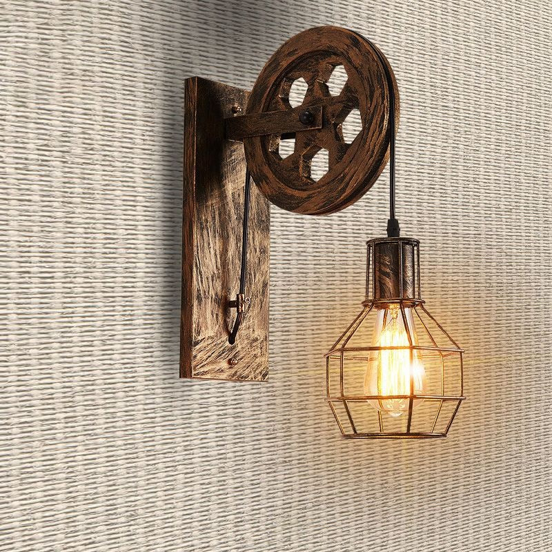 Epoch Wall Lamp Retro Rust Bronze Bedroom - Letslighting