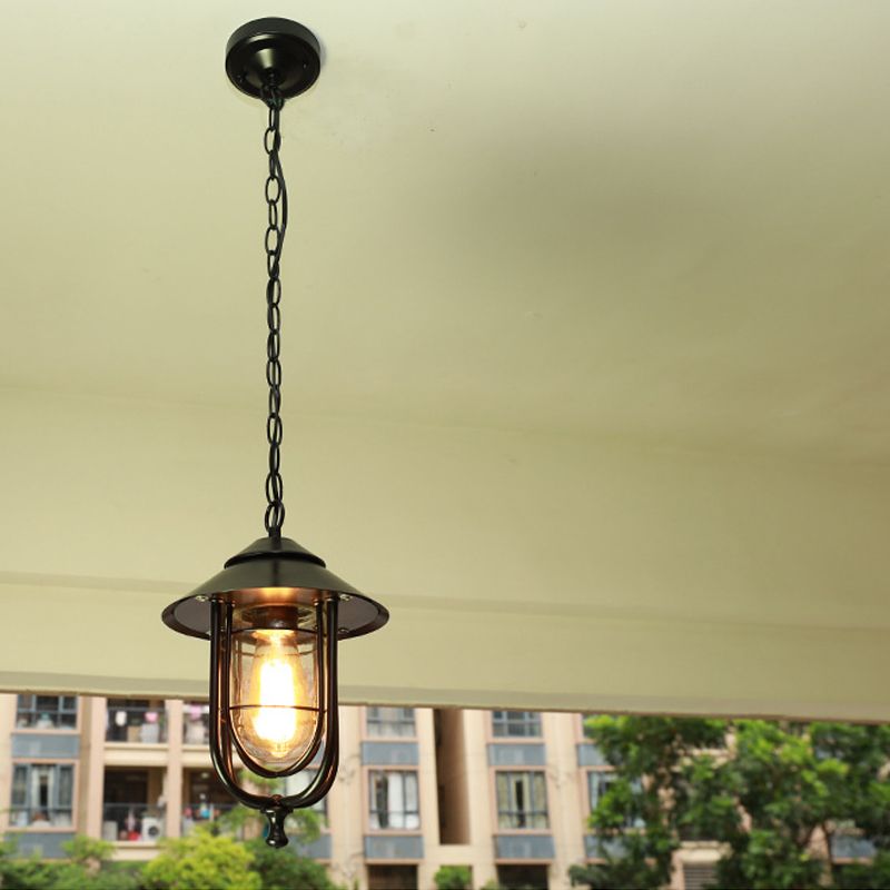 Epoch Retro Lantern Metal Pendant Light Bronze