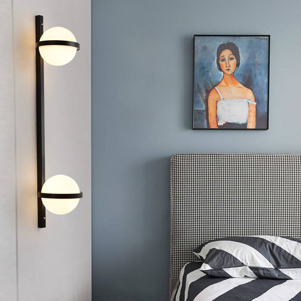 Valentina Modern Globe Acrylic Solar Outdoor Wall Lamp Plant Pot - Letslighting