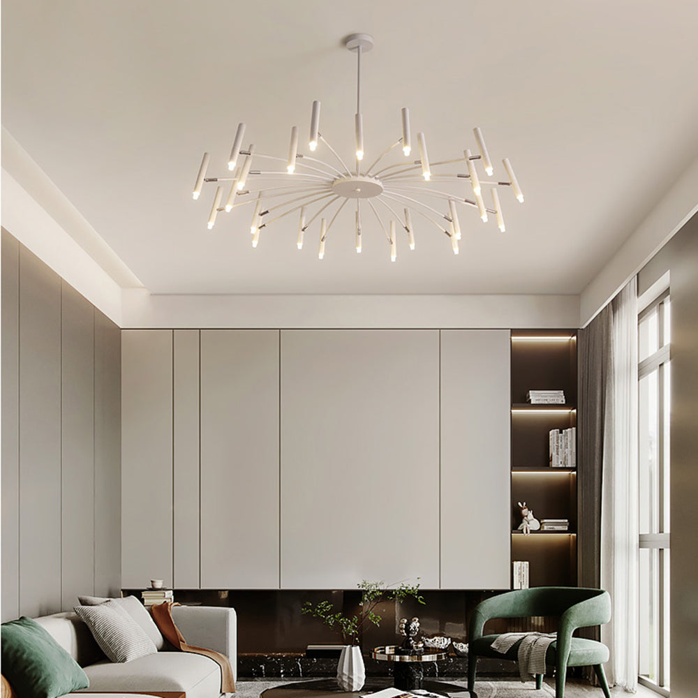 Arisha Modern Blown Linear Metal Chandelier