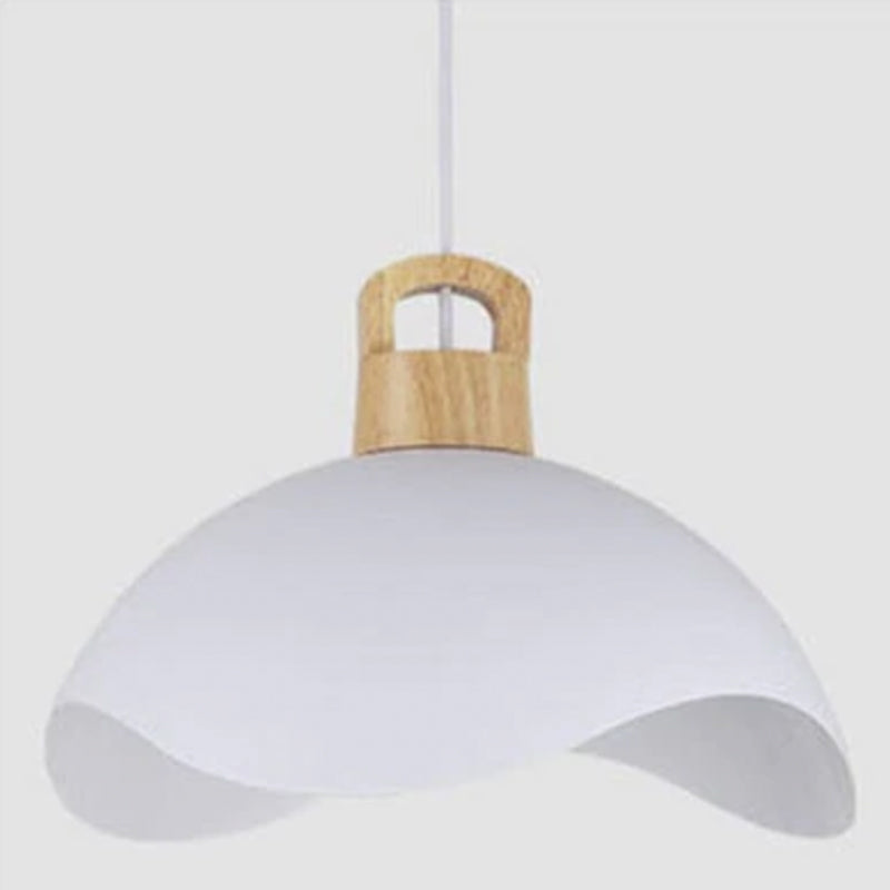 Valentina Colorful Shade Single Pendant Lights, Wood & - Letslighting