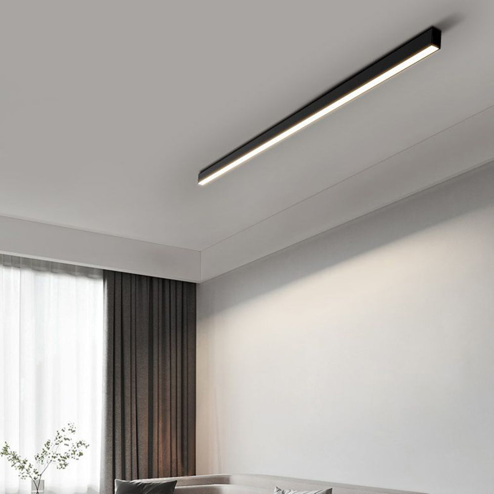 Edge Modern LED Linear Metal Flush Mount Ceiling Light