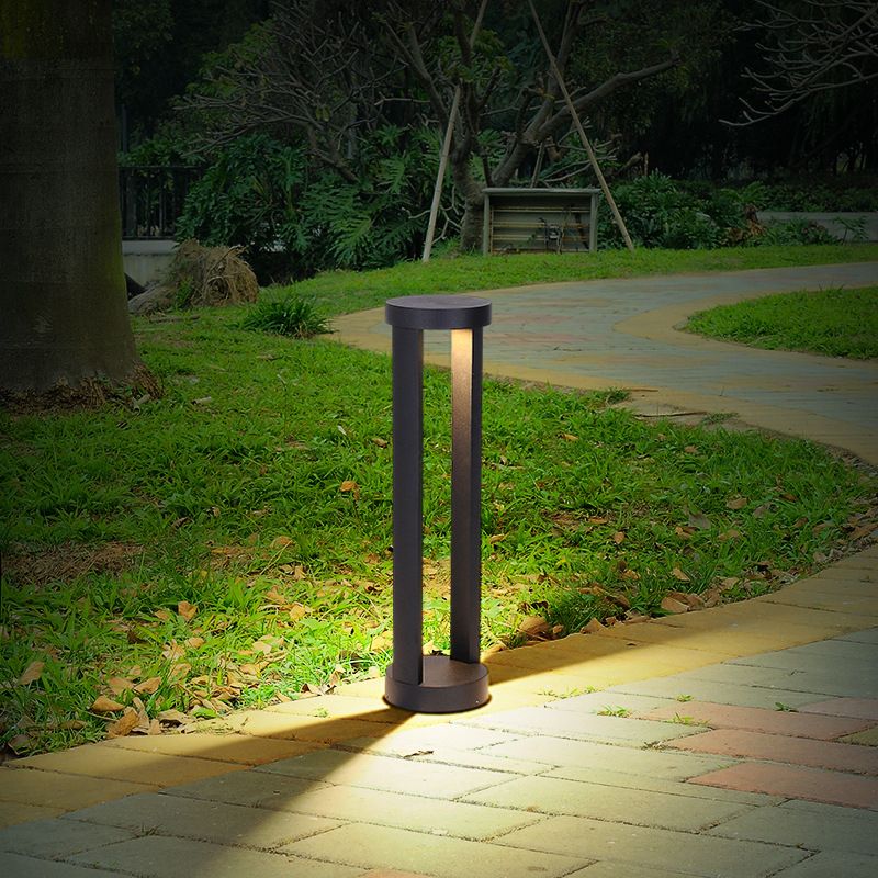 Ray Minimalist Cylindrical Hollow Solar Outdoor Path Light