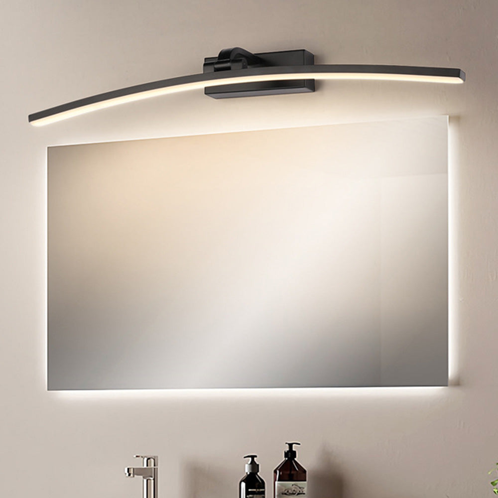 Arisha Modern Curved Mirror Front Metal Wall Lamp