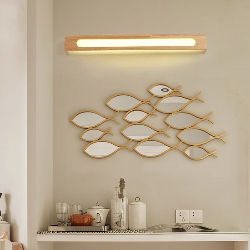 Muto Minimalist Wood Vanity Wall Lamp Bedroom - Letslighting