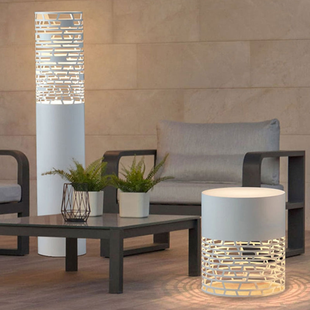Ray Modern Metal Cylindrical Hollow Outdoor Path Light