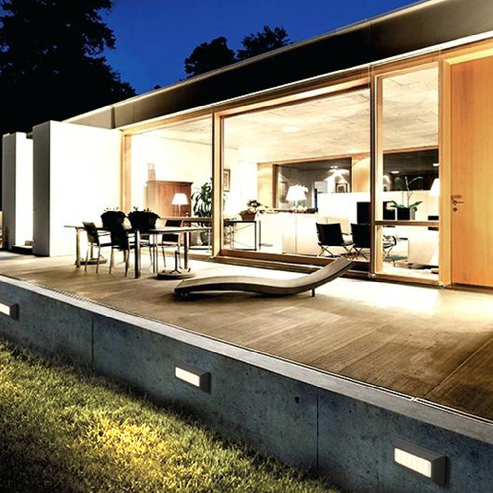 Ray Rectangular Outdoor Deck & Step Light, 2 Color, 9.1"x3.1"
